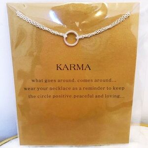 Silver Tone Double Strand Circle Necklace